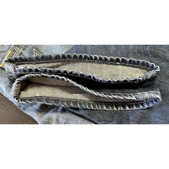 True Religion Mens Jeans Straight QT Green Combo Chestnut Path Denim Size 38x28 - Picture 12 of 16